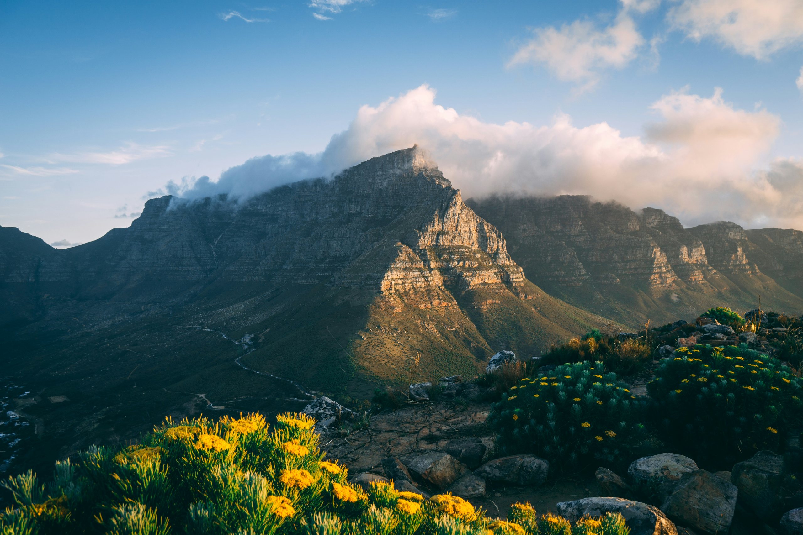 Table Mountain at sunset