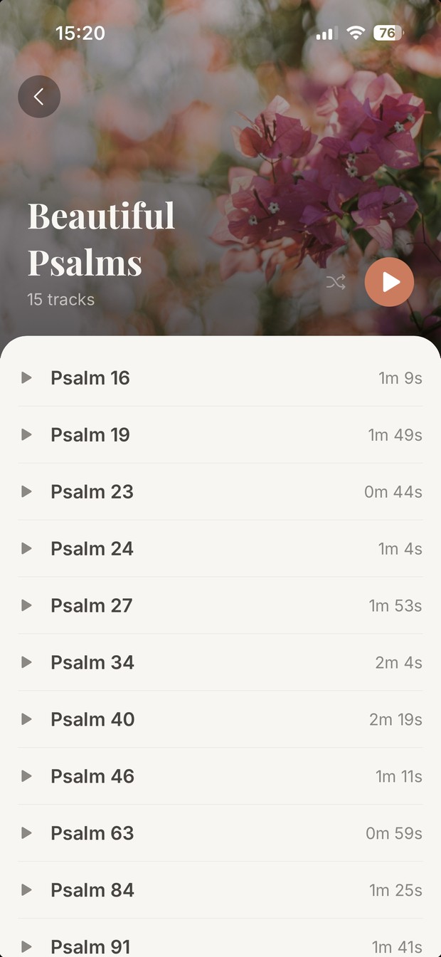 The Beautiful Psalms audio playlist